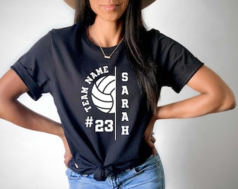 Personalized Volleyball Shirt, Custom Volleyball Shirts, Unisex Fit, Volleyball Mom Shirt, Player Number and Name Shirt, Team Spirit Shirt