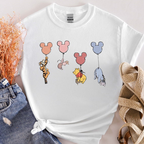 Winnie the Pooh Balloon Shirt, Vintage Pooh Bear Shirt, Family