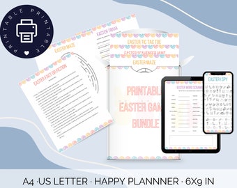 Printable Easter Games Bundle: Scavenger Hunt, Trivia (PDF)