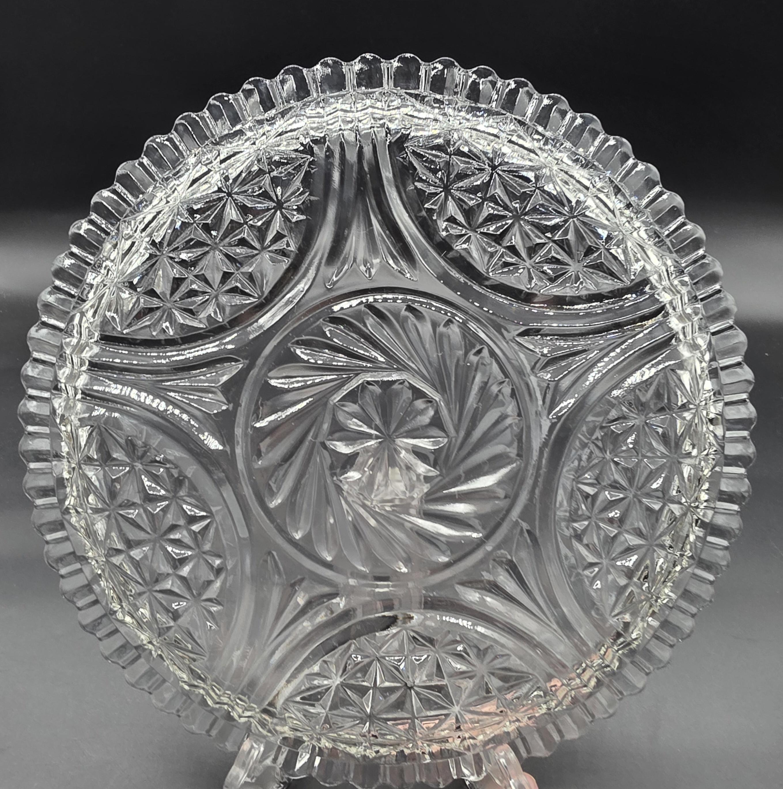 Stars and Bars Clear Glass 12 Inch Platter From Anchor Hocking, Serving ...