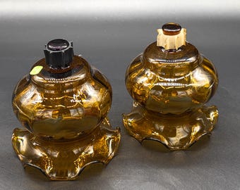 Gold / Amber Ruffle / Tulip Swirl VotiHome Interiors Peg Votive Cups Candle Holder With White Or Black Insert, Sold Individually