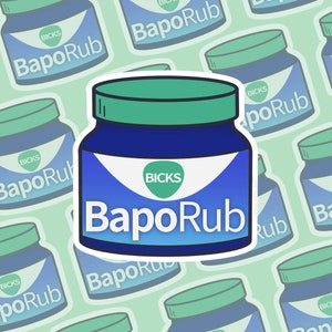 Vicks Vaporub 2.5x2.5 inch Sticker | Die Cut | Waterproof Decal | Medicine | Hydroflask