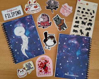 Space Otter Reusable Sticker Book 5x7 inches