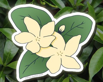 Sampaguita 2.7x2.3inch Sticker | Die Cut | National Flower of the Philippines | Waterproof Decal | Hydroflask