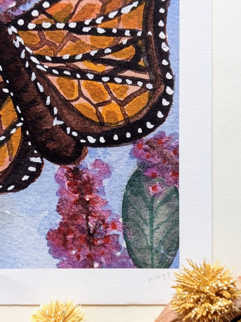 Monarch Butterfly Watercolor Art Print. 8” X 8”. Butterfly Art Print ...