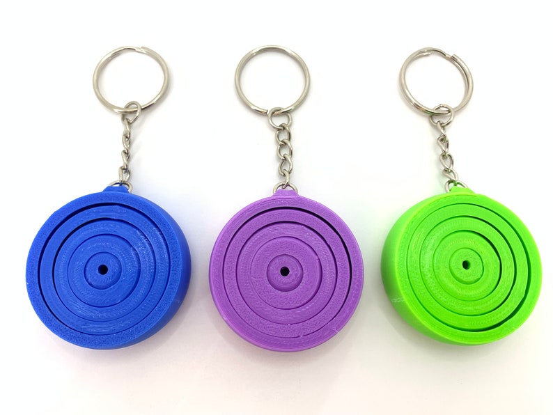 Gyroscopic Keychain STL File for 3D Printed Gyroscopic Keychain, Ring Fidget Toy, Desk Toy ...