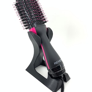 Hair Dryer Brush Stand, Bathroom Organizer for Blow Dryer Brush (compatible with Revlon, Omo Team, Landot, L’ange Hair, and other brands)