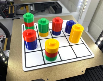 4 Player Connect 3, as seen in "The Devil's Game", 3D Printed Game for couples and kids, Netflix TV Show
