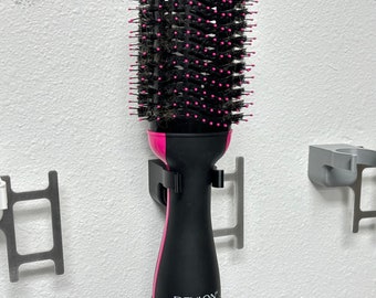 Hair Dryer Brush Wall Mount (compatible with Revlon, Omo Team, Landot, L’ange Hair, and other brands), Bathroom Organizer