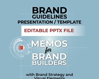 Brand Guidelines Template: Small Business PowerPoint Presentation, Memos for Brand Builders (Instant Download)