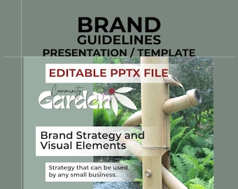 Brand Guidelines Template: PowerPoint Presentation, Canva Design, (Instant Download)