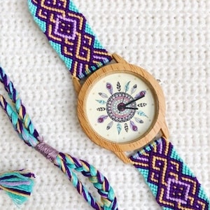 bohemian wood embroidery minimalist aesthetic watch bohemian style idea