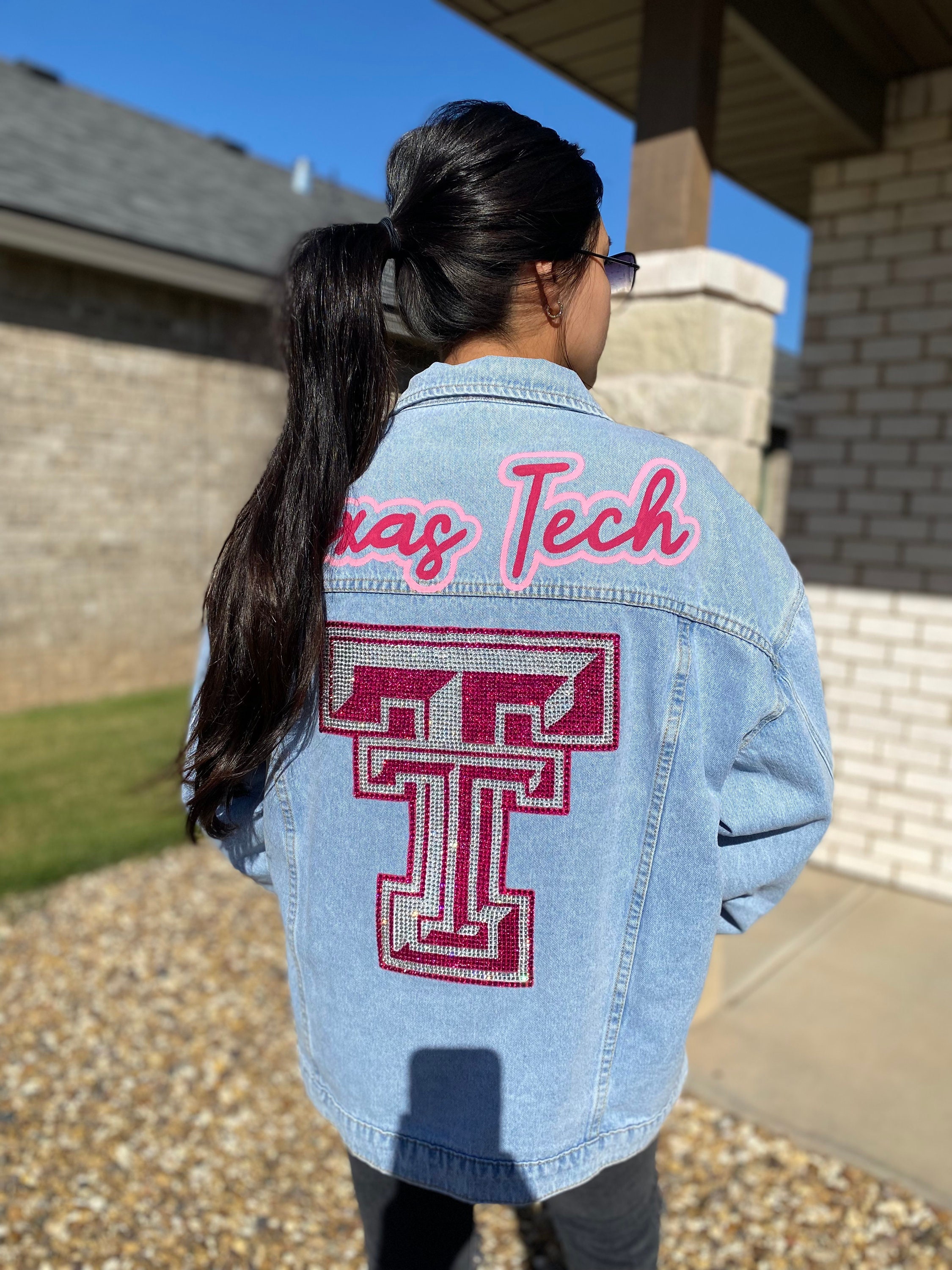 Pink Texas Tech Jacket Etsy
