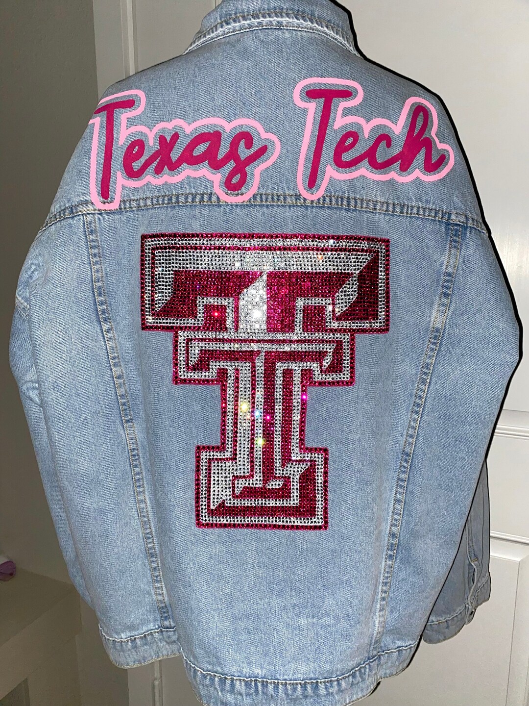 Pink Texas Tech Jacket Etsy