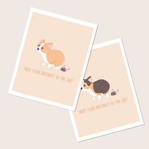 Ik hoop dat je verjaardag een feestje is | Leuke Corgi-verjaardagskaart Punny Bday Celebration