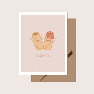 Hallelumpia グリーティング カード | 中は空白 | かわいい誕生日のお祝い、しゃれ、フィリピン語/タガログ語のカード