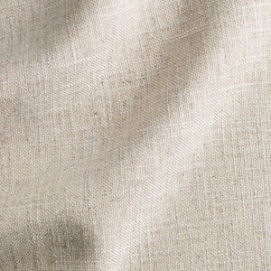 Italian textured weave linen curtains organic cotton lining hooks top heading style sold as a single panel image 6