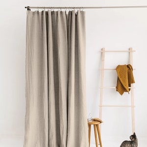 100% organic linen gots certified shower curtain chemical free looks rustic yet elegant completelyhandmade Natural