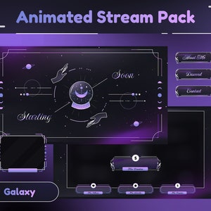Paquete de transmisión animada de Oracle/Superposición de transmisión/Transición/Panel/Animación/Morado/Negro/Tema de galaxia/Místico/Místico/Tema celestial/Lindo