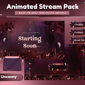 Whisper Land Animated Stream Package/Stream Overlay/Gaming Overlay/Aesthetic/Cute Skull/Spooky/Uncanny/Woodland/Halloween/Ghost Forest/Eerie