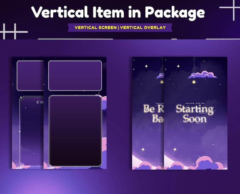 Galactic Dreamweave Animated Stream Pack/Galaxy Twitch Overlay/Cloud /Purple Overlay/Celestial Twitch Overlay/Streaming Assets/Dark Souls image 3