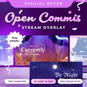 Custom Animated Stream Package | Vtuber Overlay | Kawaii Stream Overlay | Twitch Overlay Package | Overlays | Cute Stream Design | Aesthetic