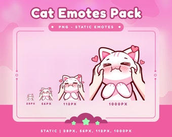 Rubbing Cheeks Cat Emotes Pack/Cute Cat Emote/Emote Bundle/Discord/Youtube/Twitch Emote/Kawaii Kitties/Cute Characters/Pastel/Adorable/Funny
