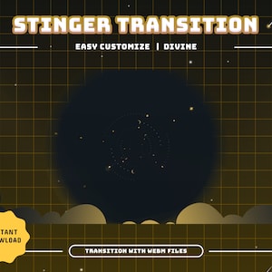 Divine Animated Stream Transition/Stinger/Stream Overlay/Panels/Sky/Simple/Aesthetic/Galaxy/Cute Theme/Celestial/Cozy/Celestial/Space Art