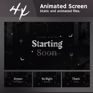 Spooky Dark Twitch Scenes | Shade Animated Pack | Twitch TikTok Kick | Starting Soon BRB Ending | OBS Streamlabs