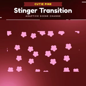 Cutie Pink Animated Stinger Transition for Twitch/Dreamy Pink Skies and Fluffy Clouds Twitch Transition for OBS Studio/Super Cute Transition