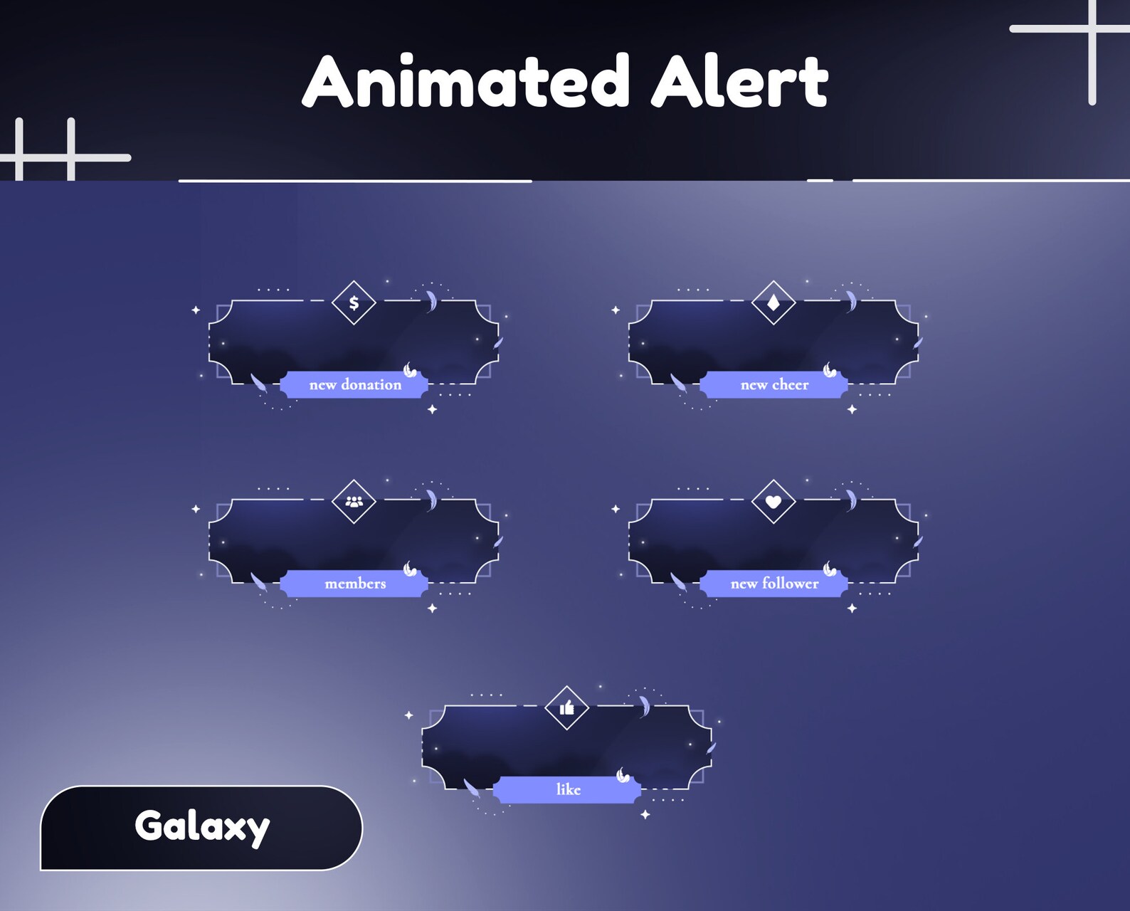 Quill Skyward Animated Stream Alerts/transition/stream Overlay/panel ...