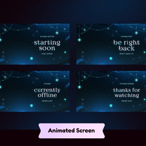 Mystique VTuber Animated Stream Screen/Stream Overlay/Transition/Panels/VTuber Designs/Etsy VTuber/Etsy Aesthetic/Etsy Kawaii/EtsyArt