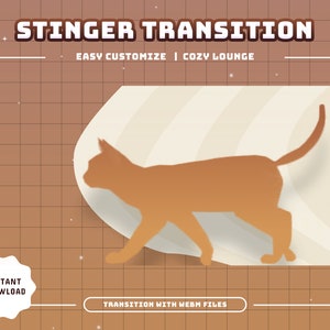 Cozy Lounge Animated Stream Transition/Stinger/Stream Overlay/Panels/Calm/Simple/Aesthetic/Lo-Fi/Cute Theme/Chill/Cozy/Girl Room