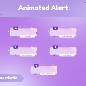 Luminescens Animierte Stream Warnungen für Twitch, Youtube/Stream Overlay/Alert/Panels/Ästhetisches Thema/Himmel/Niedlich/Schmetterling/Kosmisch/Pastell/Kawaii