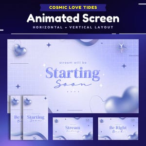 Cosmic Love Animated Stream Screen Package (Digital Download)