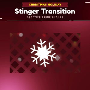 Christmas Holiday Animated Stinger Transition for Twitch/Christmas Stinger for OBS Studio/New Year Theme Transition/Simple Twitch Transition