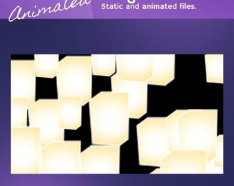 Moonveil Lake Stinger Transition: Purple Sakura Lantern Night for Twitch and OBS/Streamlabs