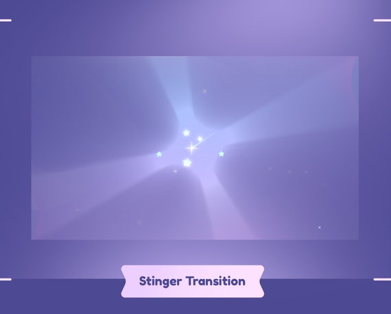 Stinger Transition | Cosmic Animated Pack | Twitch Youtube Kick | VTuber Overlay Assets | OBS Streamlabs