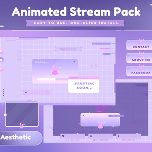 Windows Bunny Animated Stream Package/Stream Overlay/Transition/Panels/Cute Overlay/Funny/Cute Bunny/Calm Theme/Cutie/Rabbit/Nature/Love