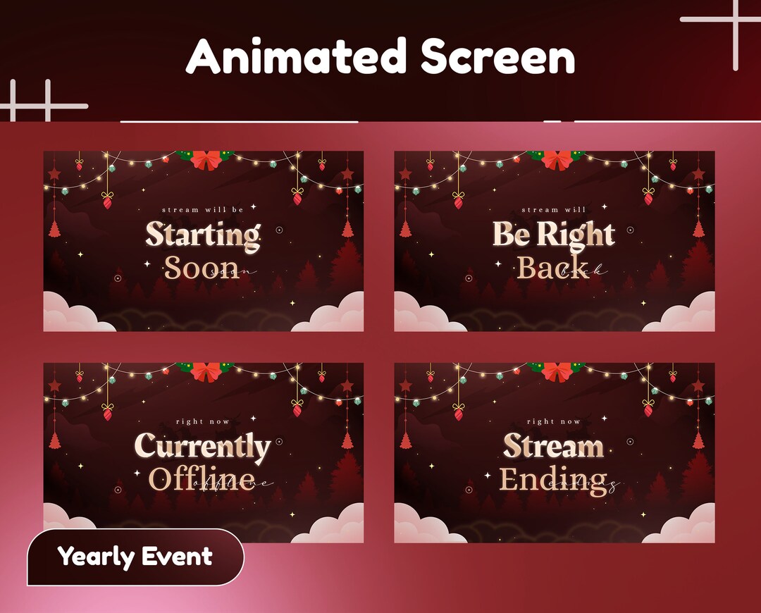 Christmas Feast Animated Stream Screen for Twitch, Youtube/merry ...