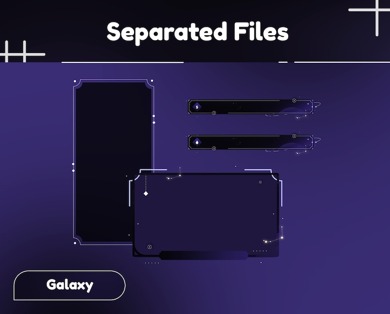Astro Space Animated Stream Package/Transition/Stream Overlay/Panels/Sky/Simple/Aesthetic/Galaxy/Cute Theme/Celestial/Cozy/Outer Space Style image 2