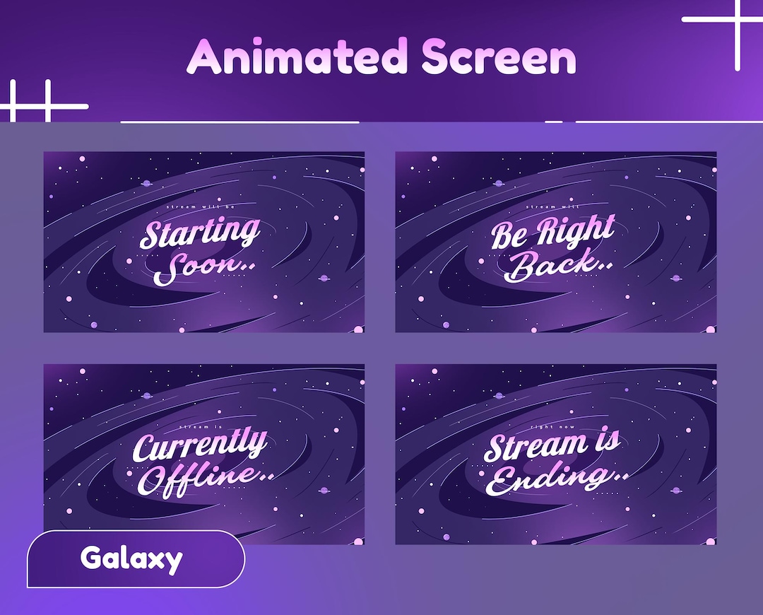 Cosmic Loop Animated Screen Package/stream Overlay/transition/panels ...