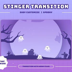Spooky Ghost Animated Stream Transition (Webm)