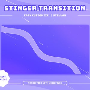Stellar Animated Stream Transition/Transition/Stream Overlay/Panels/Calm/Simple/Aesthetic/Cute Theme/Lines/Purple/Pastel/Galaxy/Meteor