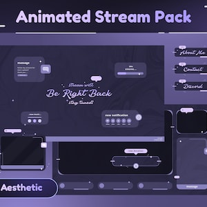 Notifyme Animated Stream Package/Transition/Stream Overlay/Panels/Girly/Cute Theme/Blue/Lines/Simple/Chill/Feminine/Lovely/Lo-Fi