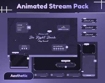 Lofi Animated Stream Pack | Twitch, YouTube, Kick Overlays, Alerts, Panels