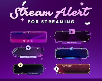 Custom Animated Cute Stream Alerts for Twitch | Kawaii Animated Alert | Personalized Twitch Alert Design | Stream Overlays | VTuber Assets