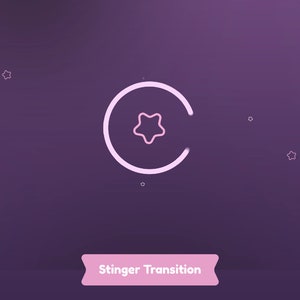 Stardust VTuber Animated Stream Transition/Stream Overlay/Transition/Panels/VTuber Designs/Etsy VTuber/Etsy Aesthetic/Etsy Kawaii