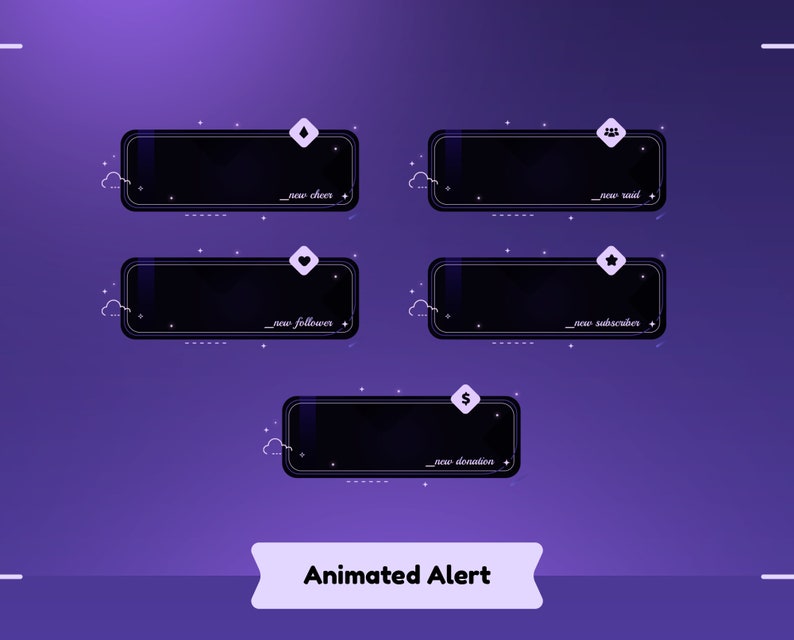 Ethereal Animated Stream Alerts: Galaxy, Outer Space Style - Etsy