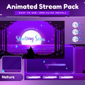 Dark Forest Animiertes Stream Paket/Lila Thema/Panels/Animiertes Paket/Fantasy Stream/Fantasy Übergang/Unique Stream/Twitch Set/Dunkel